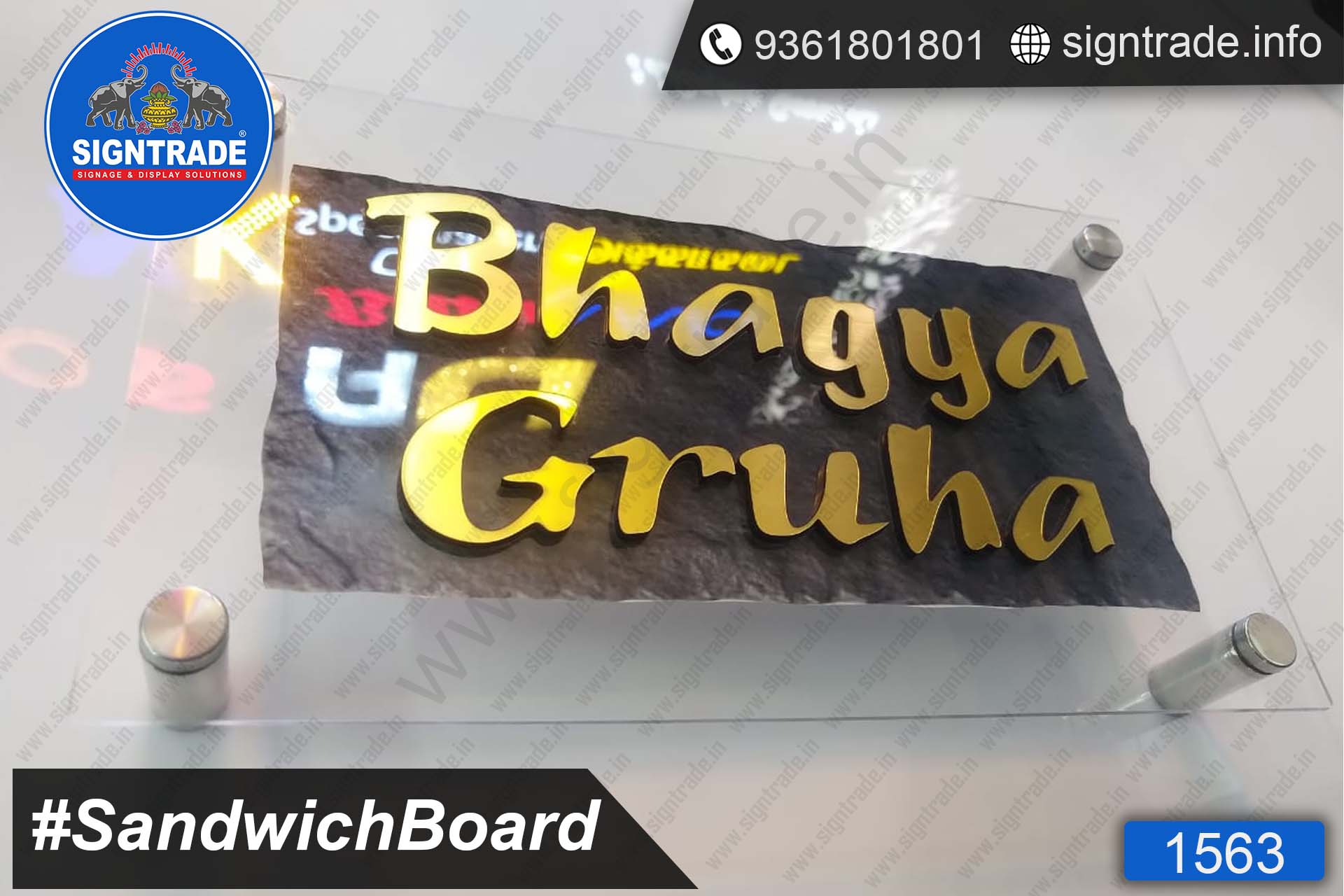 Bhagya Gruha, Chennai - SIGNTRADE - Acrylic Sandwich Board Manufacture in Chennai