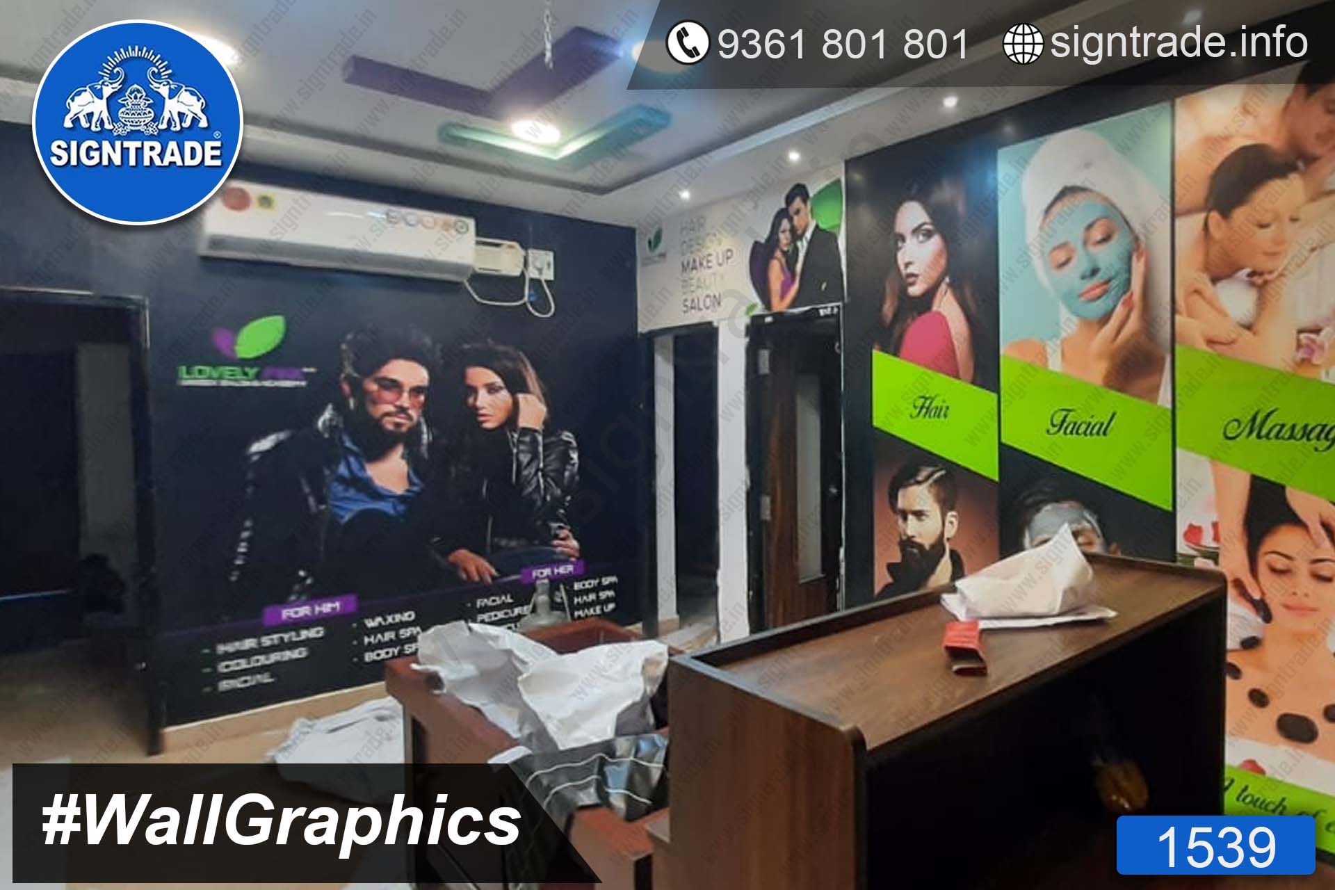 Lovely Pink Unisex Salon, Adyar, Chennai - SIGNTRADE - Wall Graphics - Vinyl Printing and Wraping Service in Chennai