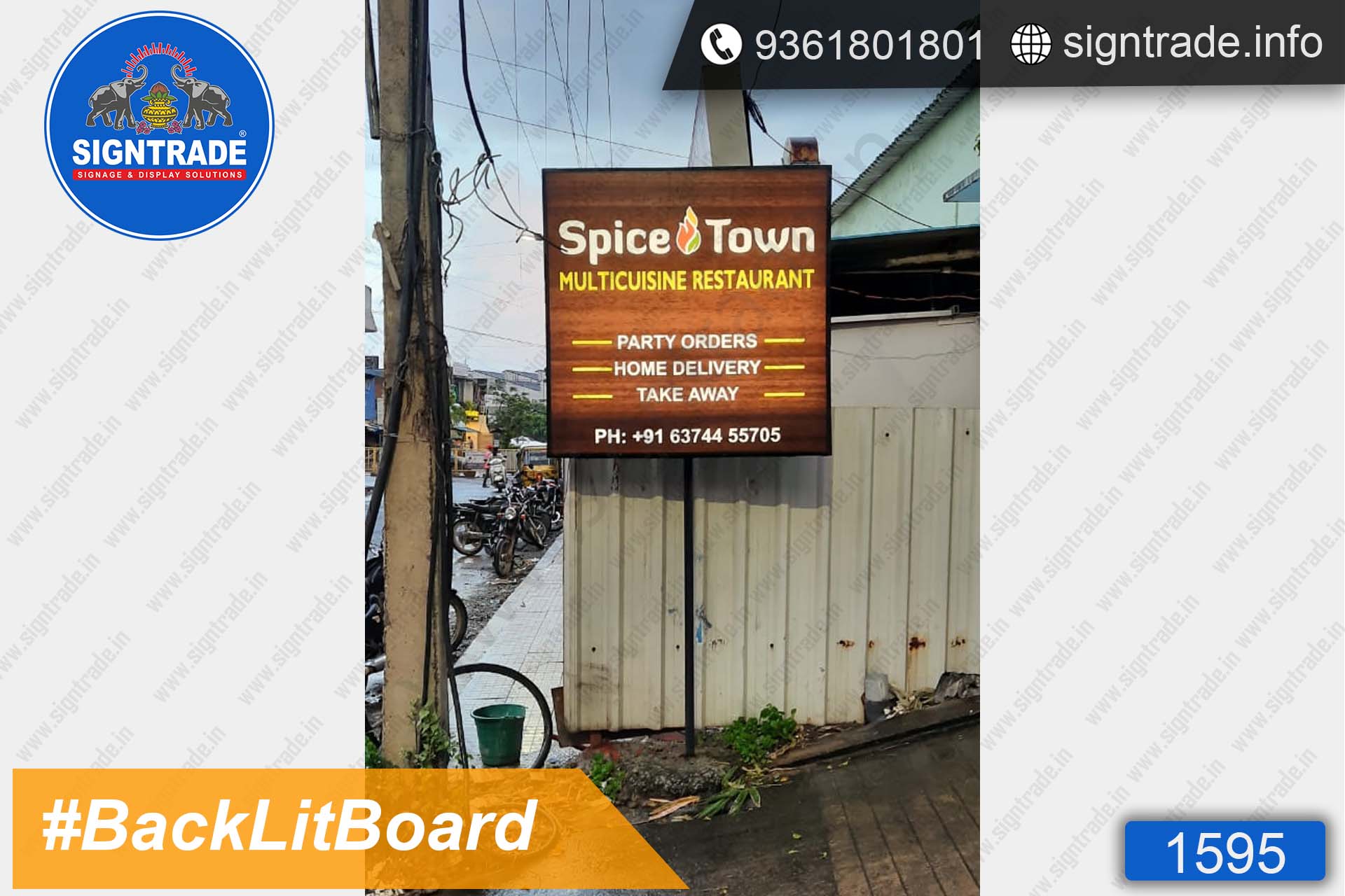 Spicetown Multicuisine Restaurant, Chennai - SIGNTRADE - Digital Flex Printing Service - Backlit Flex Board Manufacturers in Chennai