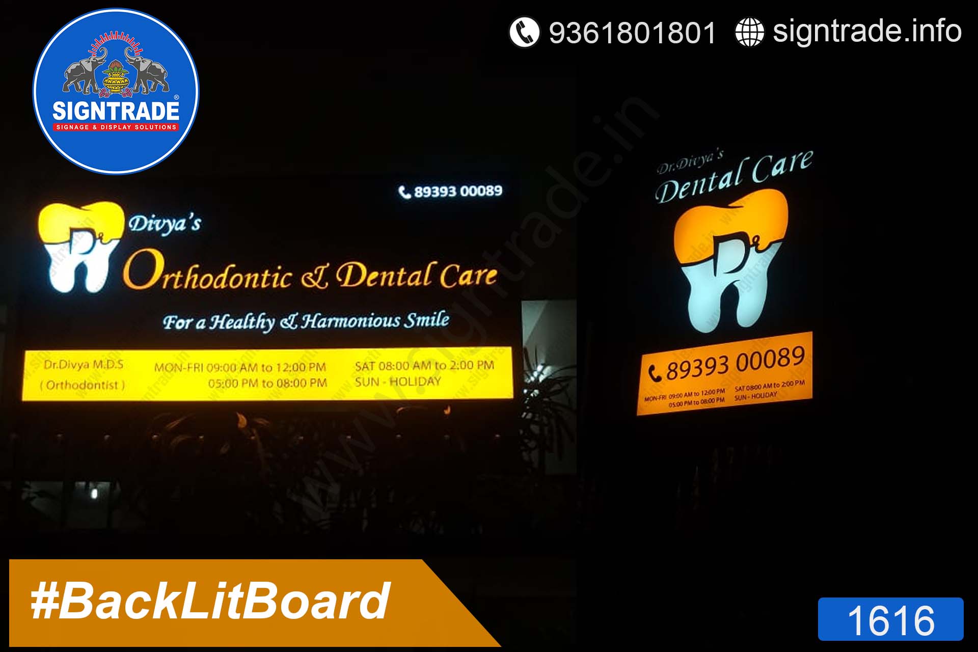 Orthodontic & Dental Care, Chennai - SIGNTRADE - Backlit Board Manufacturers in Chennai