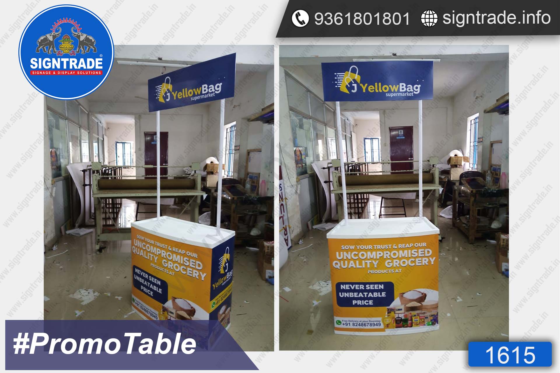 Yellow Bag Supermarket - SIGNTRADE - Promotional Table Manufactures in Chennai