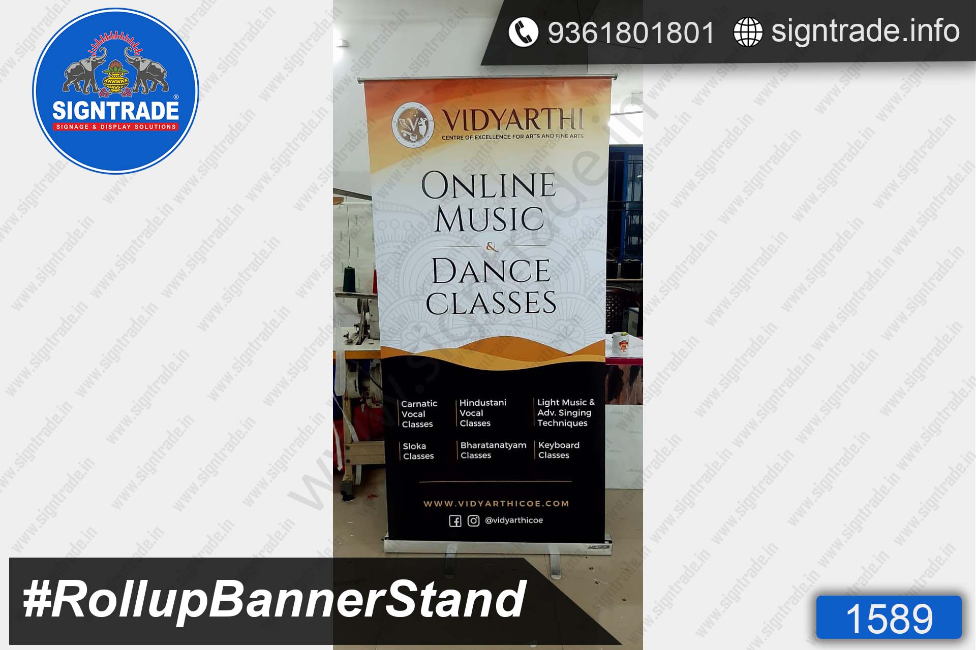 Vidyarthi Online Music & Dance Classes - SIGNTRADE - Roll Up Banner Stand Manufacturers in Chennai