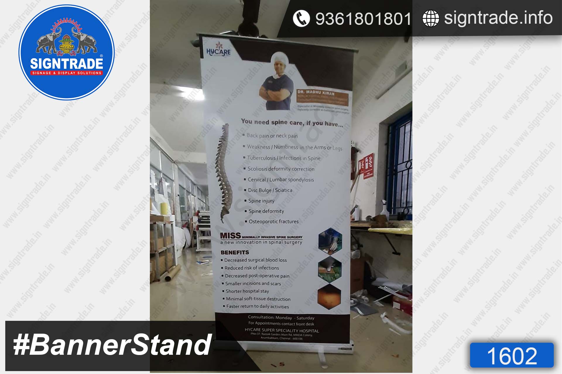 Hycare Super Speciality Hospital - Standee - SIGNTRADE - Roll Up Banner Stand Manufacturers in Chennai