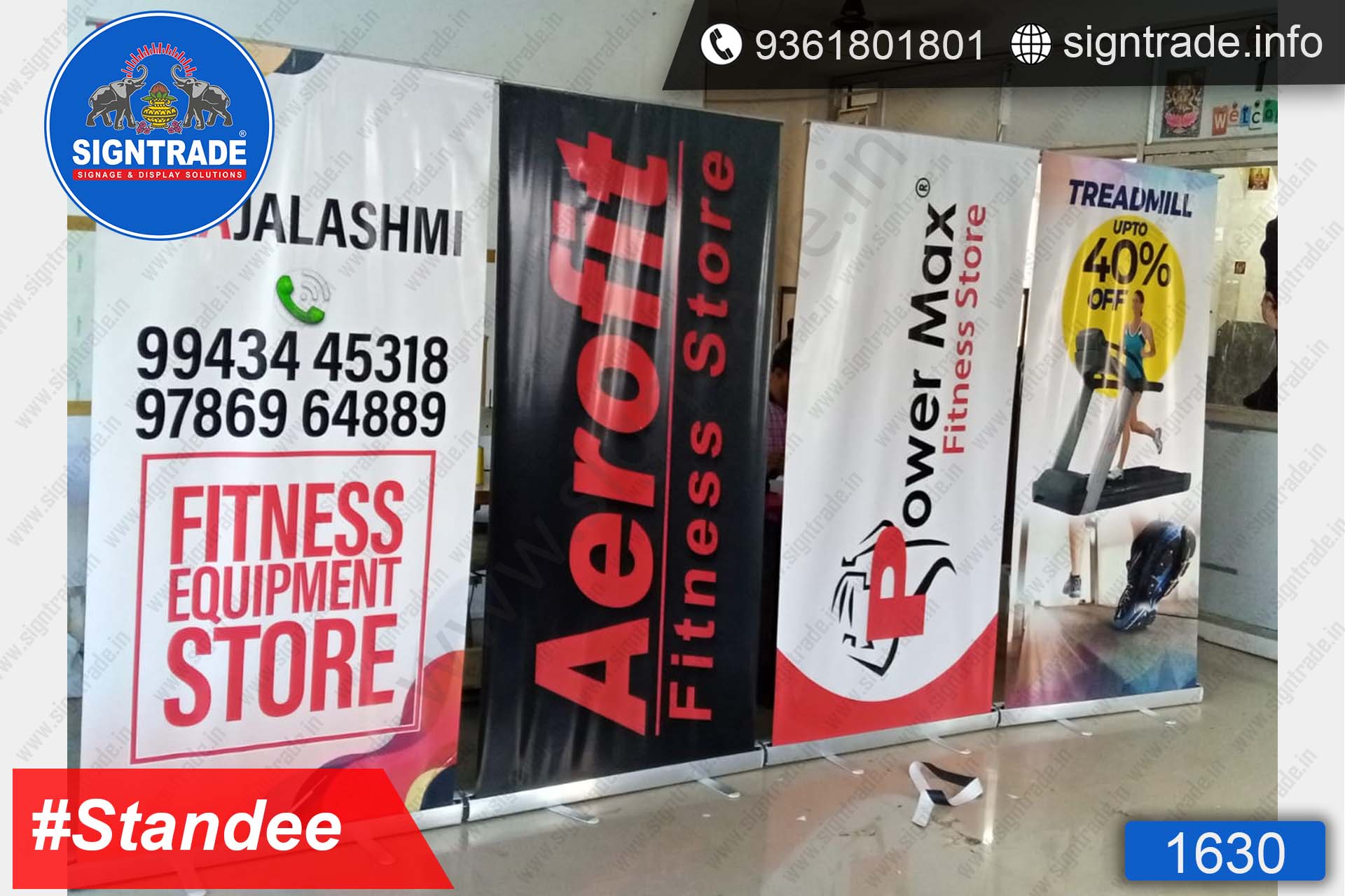 Aerofit Fitness Store, Chennai - Rollup Banner Stand - SIGNTRADE - Rollup Banner Stand Manufactures in Chennai