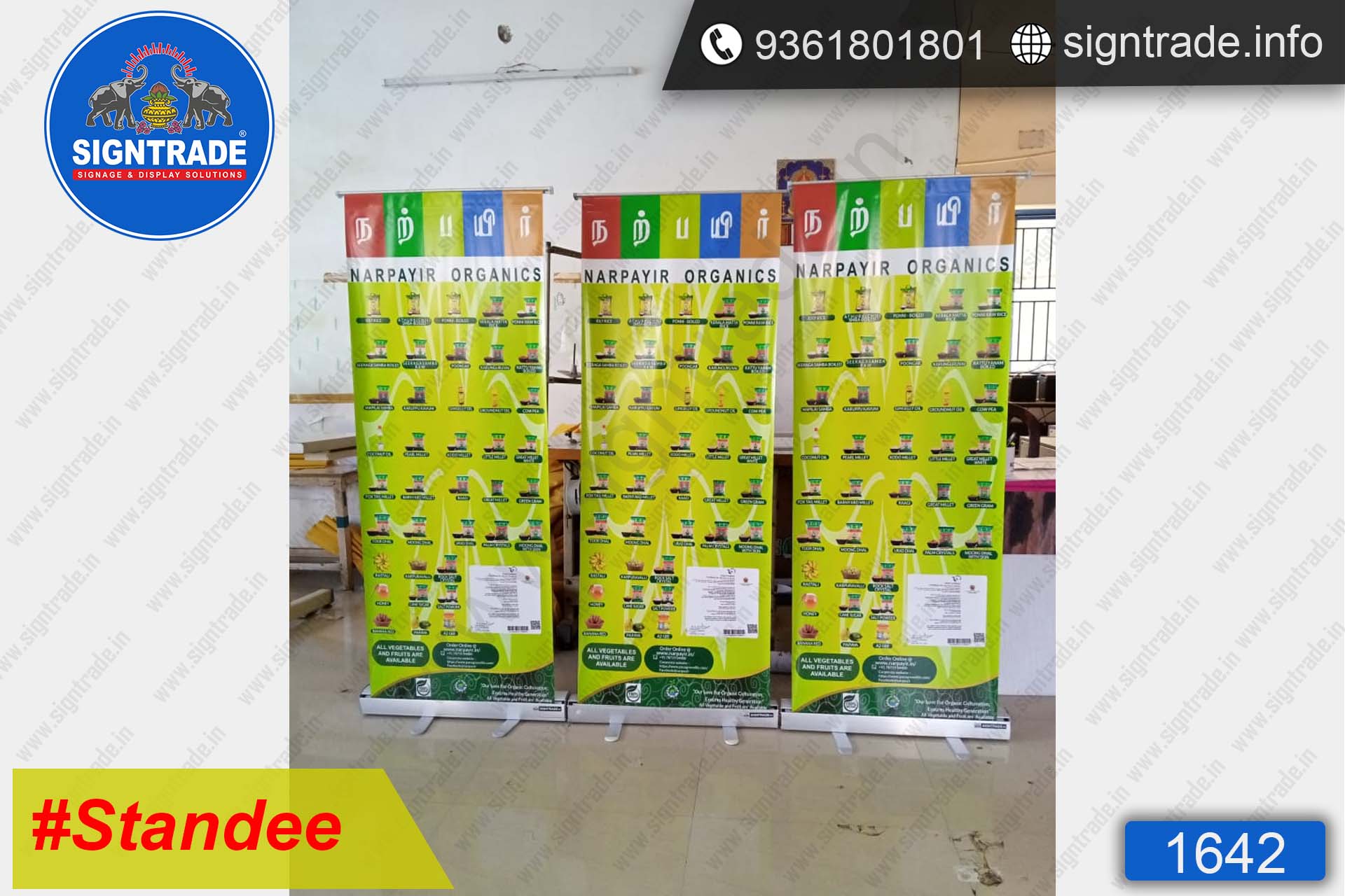 Narpayir Organics - Rollup Banner Stand - SIGNTRADE - Rollup Banner Stand Manufactures in Chennai