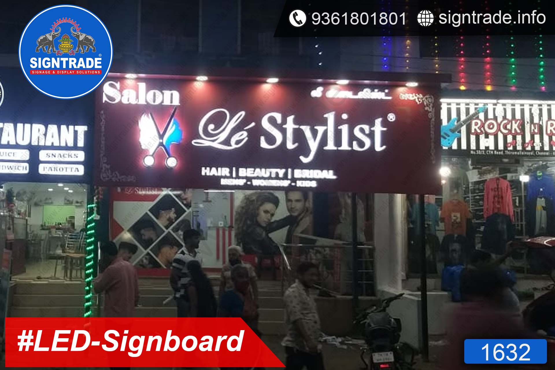 Le Stylist Salon, Chennai - SIGNTRADE - LED Sign Board Manufacturers in Chennai