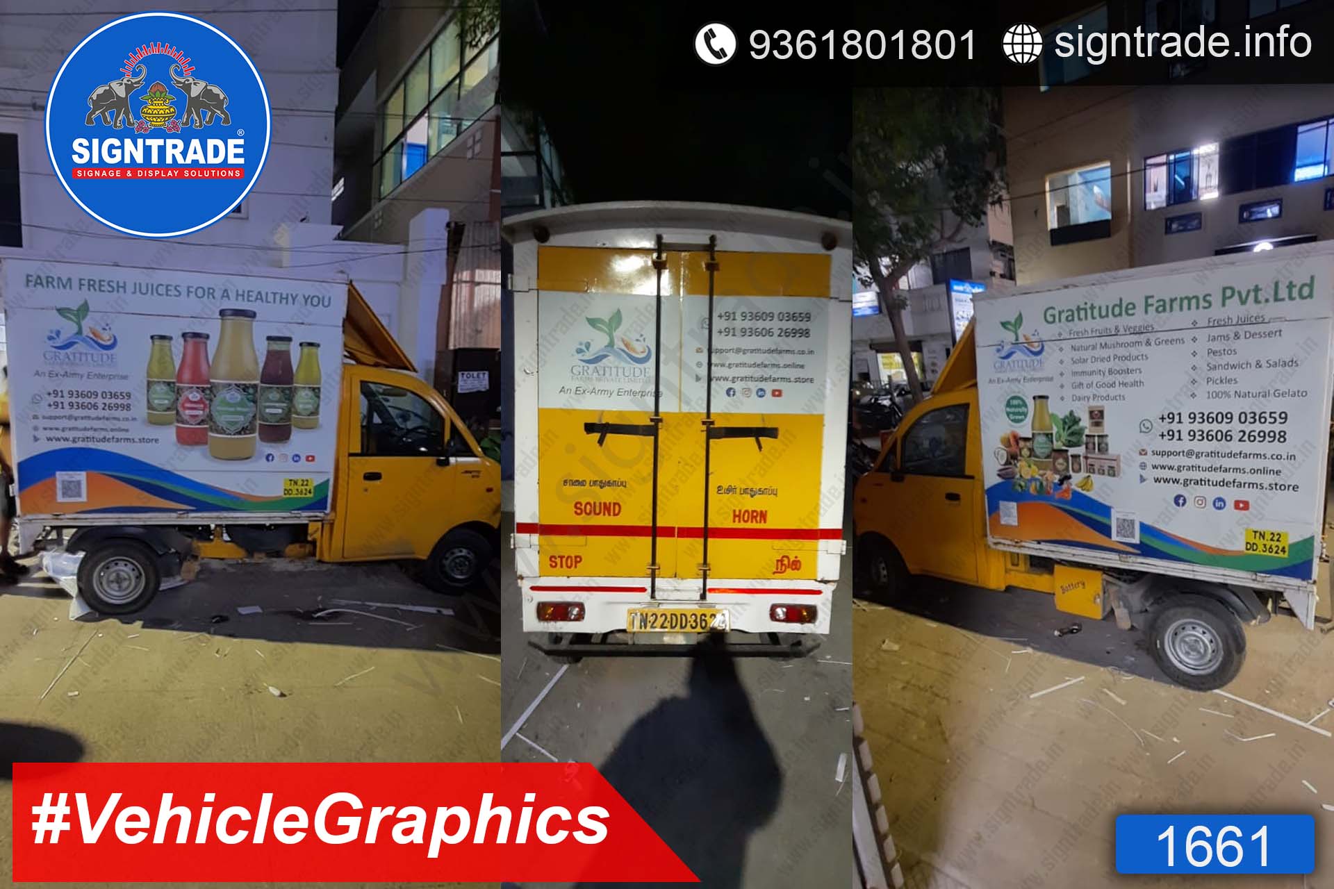 Gratitude Farms Private Limited, Chennai - SIGNTRADE - Vinyl Printing, Van Graphics Service in Chennai