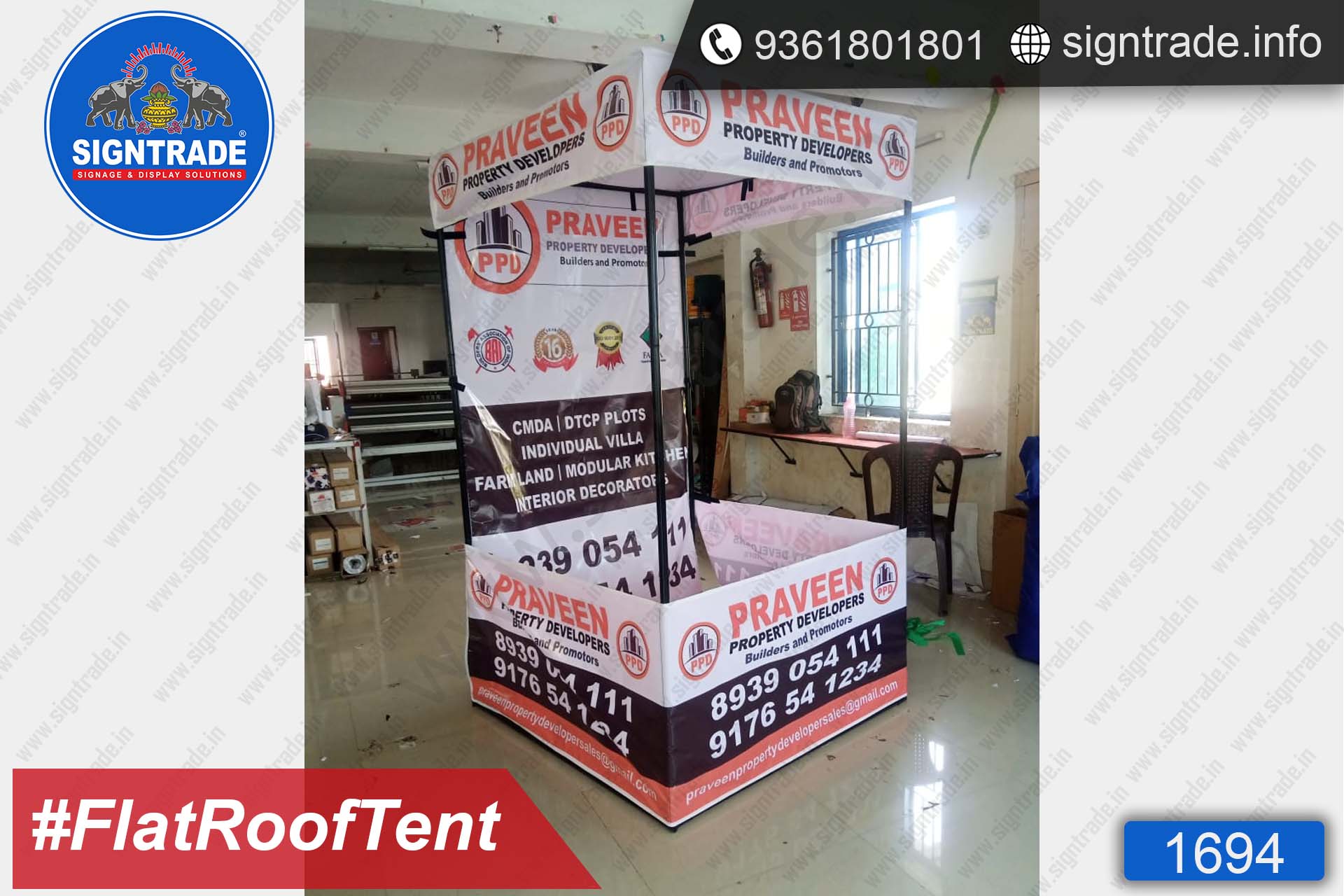 Praveen Property Developers - Canopy Tent - SIGNTRADE - Promotional Canopy Tent Manufacturers in Chennai