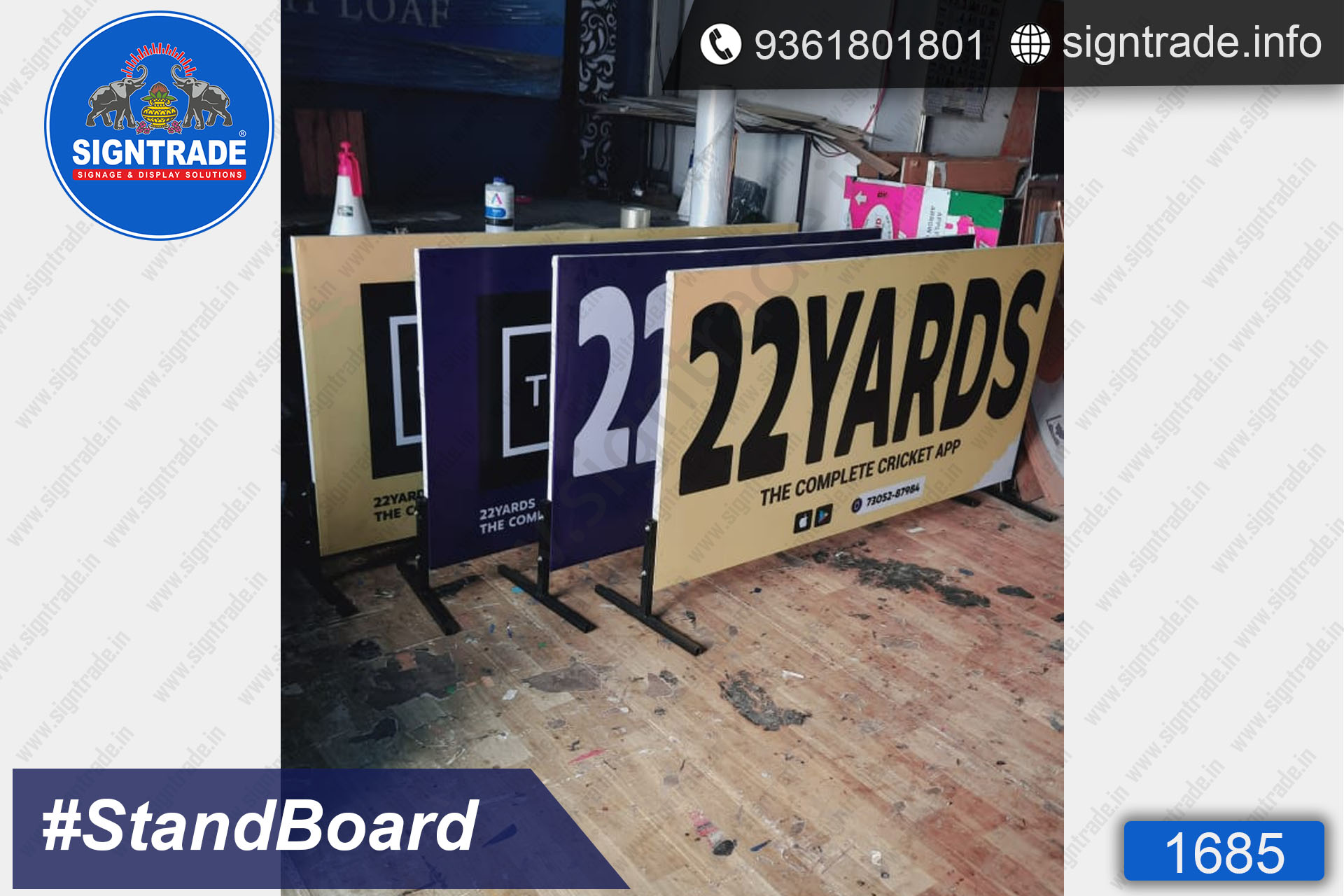 22 Yards - The Complete Cricket APP - SIGNTRADE - Custom Stand Up Flex Board - Digital Printing Services in Chennai