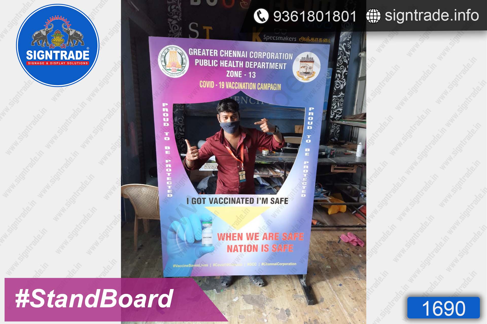 Greater Chennai Corporation - SIGNTRADE - Custom Stand Up Flex Board - Digital Printing Services in Chennai