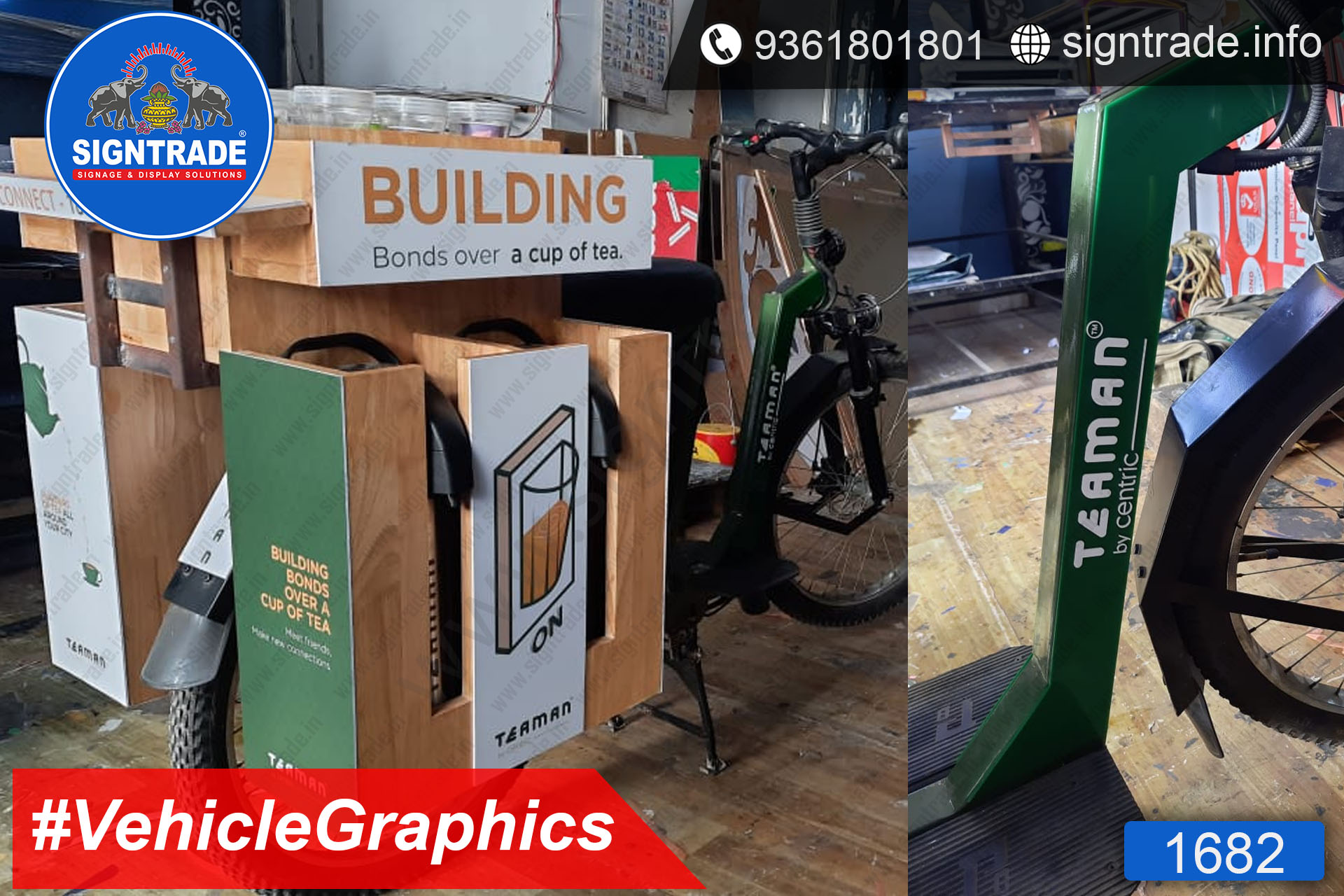 Tea Bike Graphics, TEA Man, Chennai - SIGNTRADE - Vinyl Printing, Bike Graphics Service in Chennai