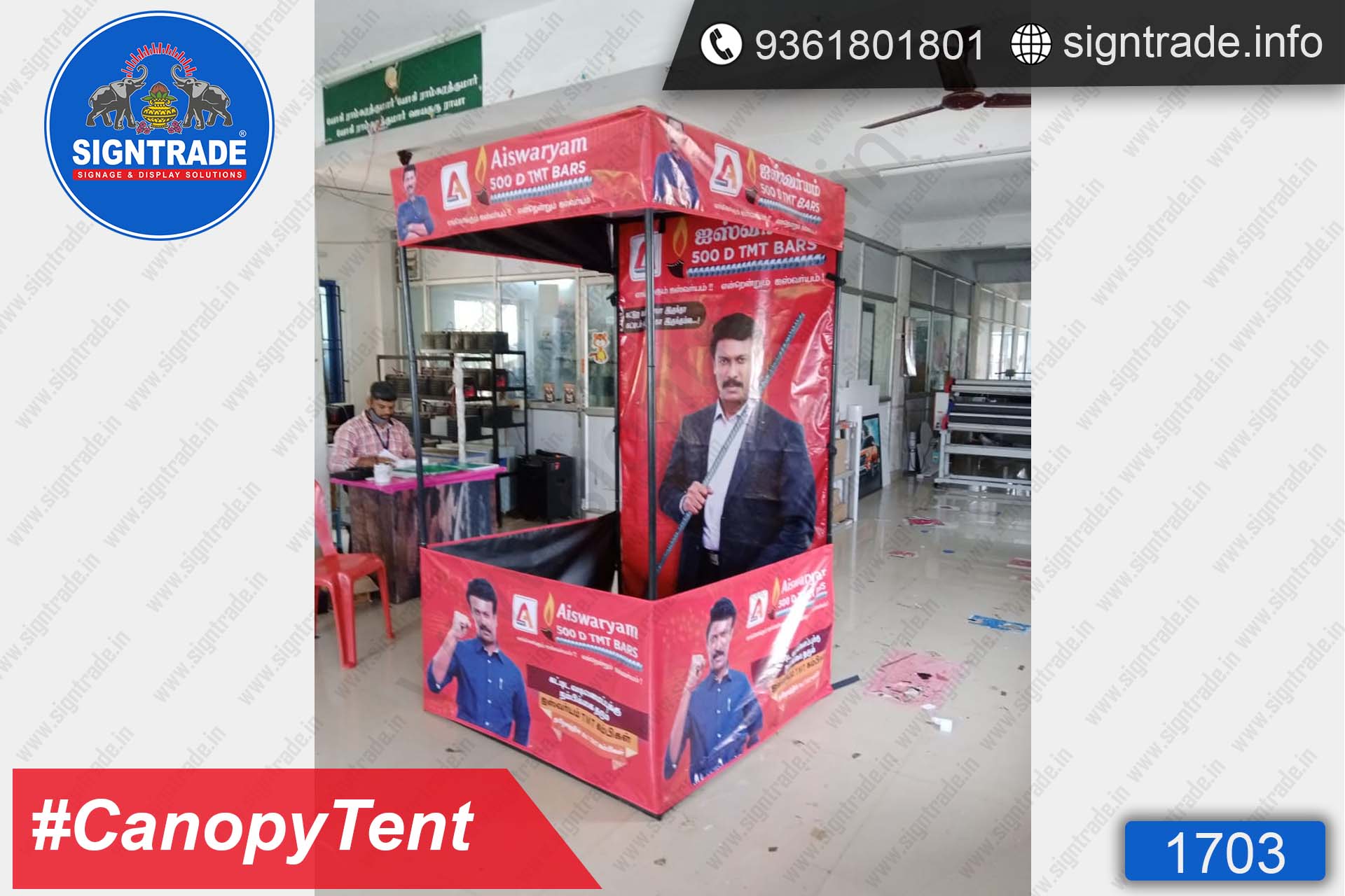 Aiswaryam 500D TMT Bars - Canopy Tent - SIGNTRADE - Promotional Canopy Tent Manufacturers in Chennai