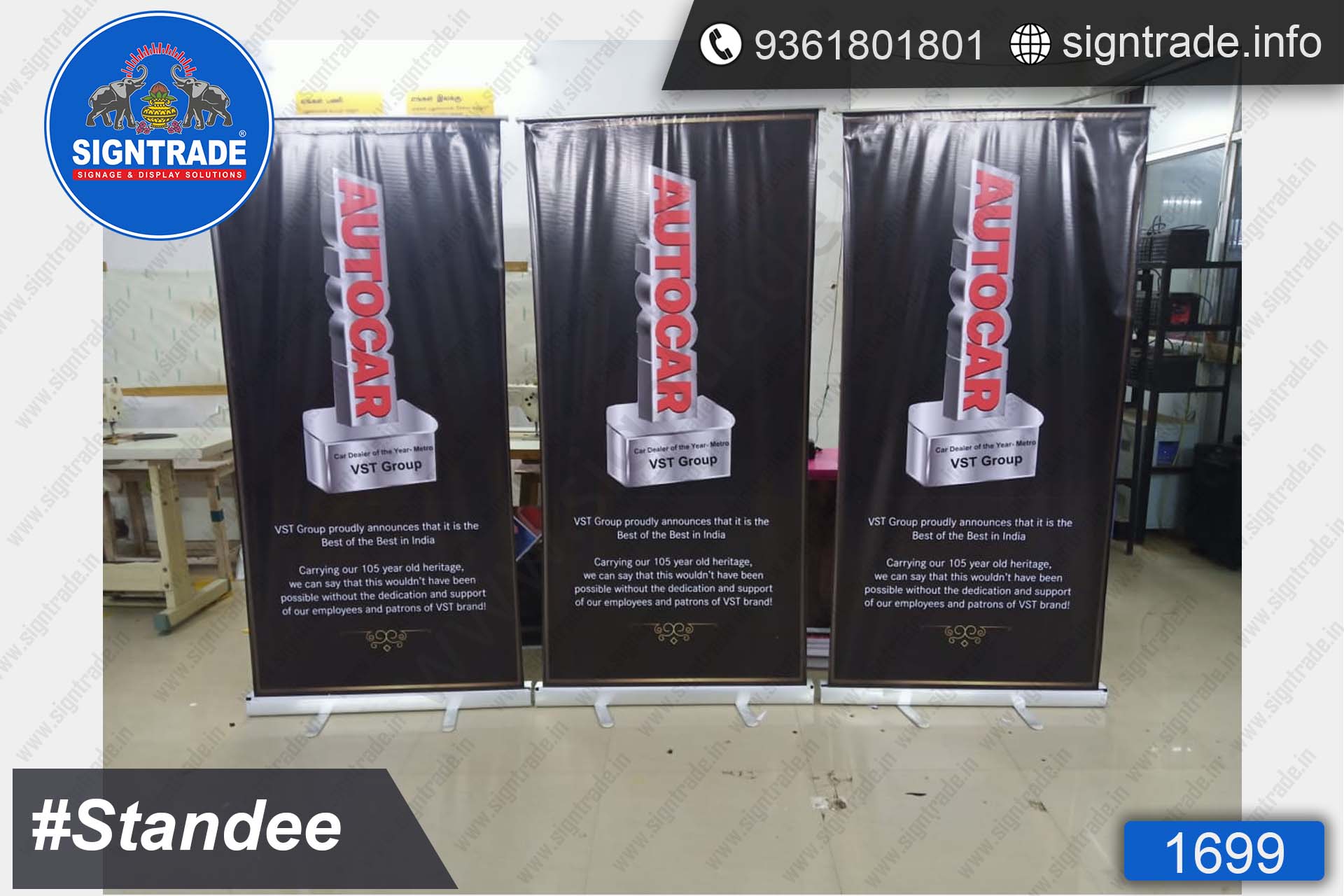 Autocar, VST Group, Chennai - Banner Stand - SIGNTRADE - Rollup Banner Stand Manufactures in Chennai