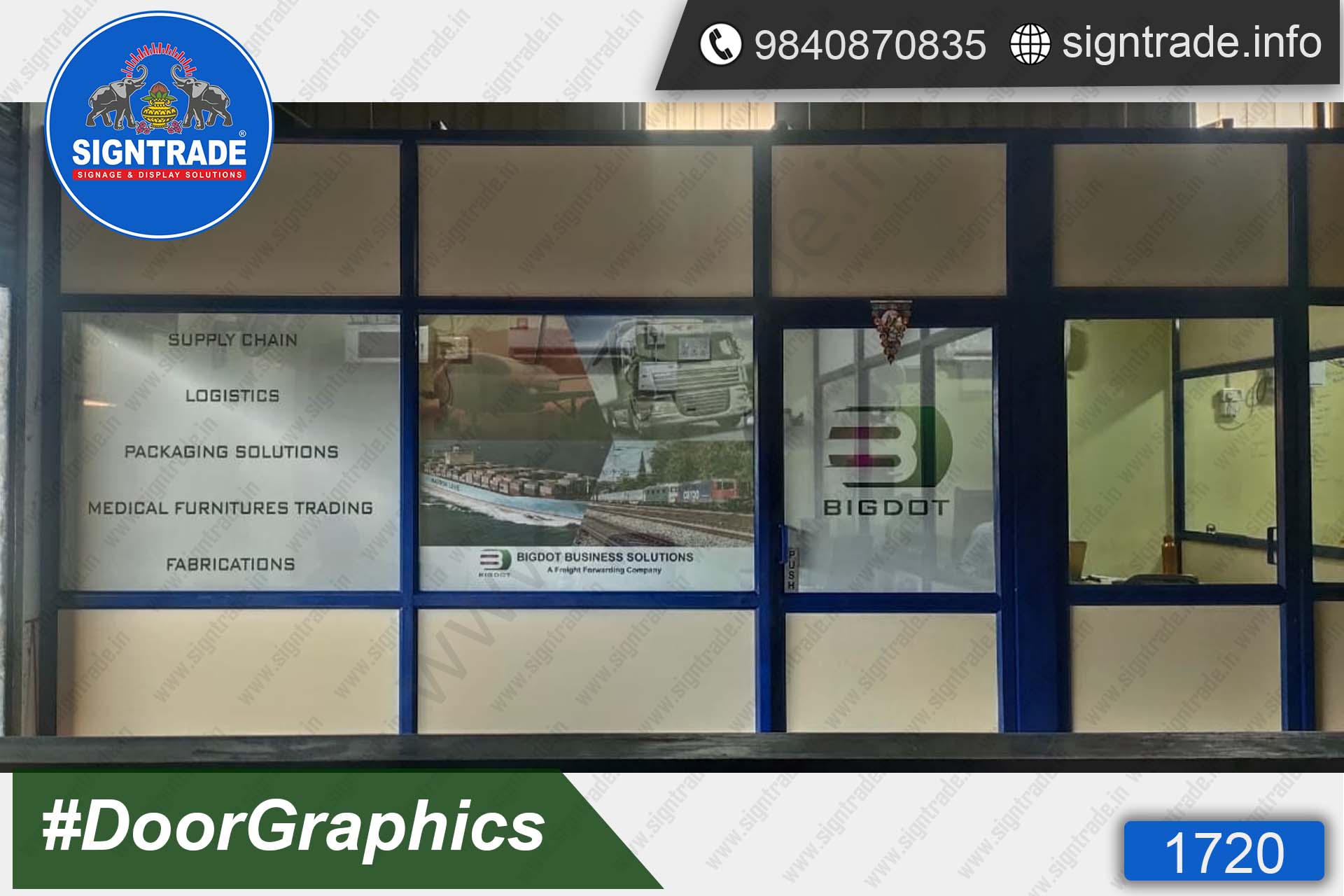 BIGDOT Business solutions, Chennai - SIGNTRADE - Door Graphics, Vinyl Printing, Digital Printing Service in Chennai