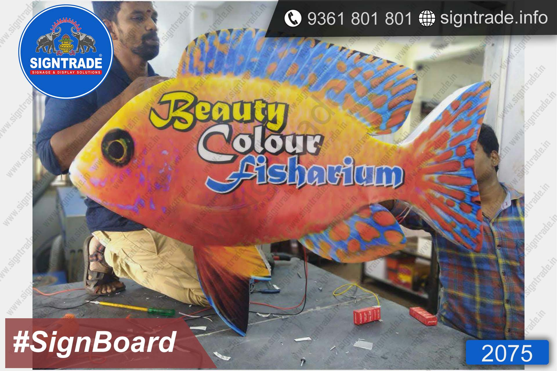 Beauty Color Fisharium SIgn Board