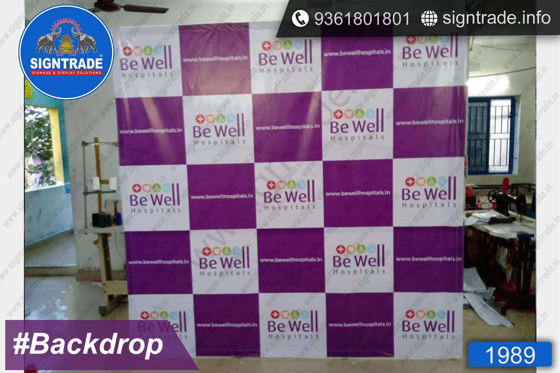 BeWell Backdrop Display