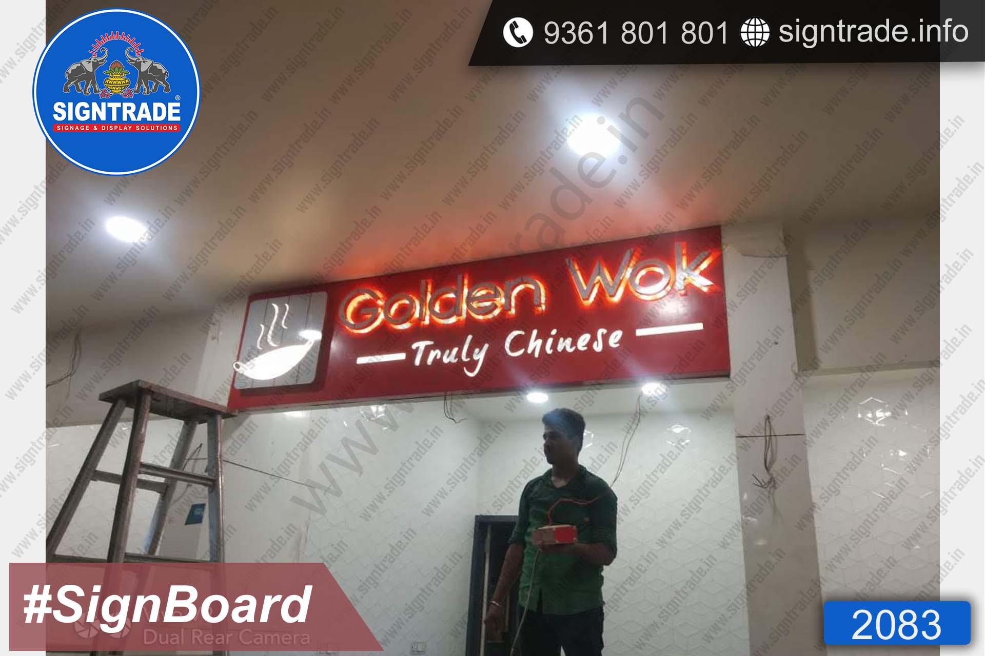 Goldenwok Sign Board