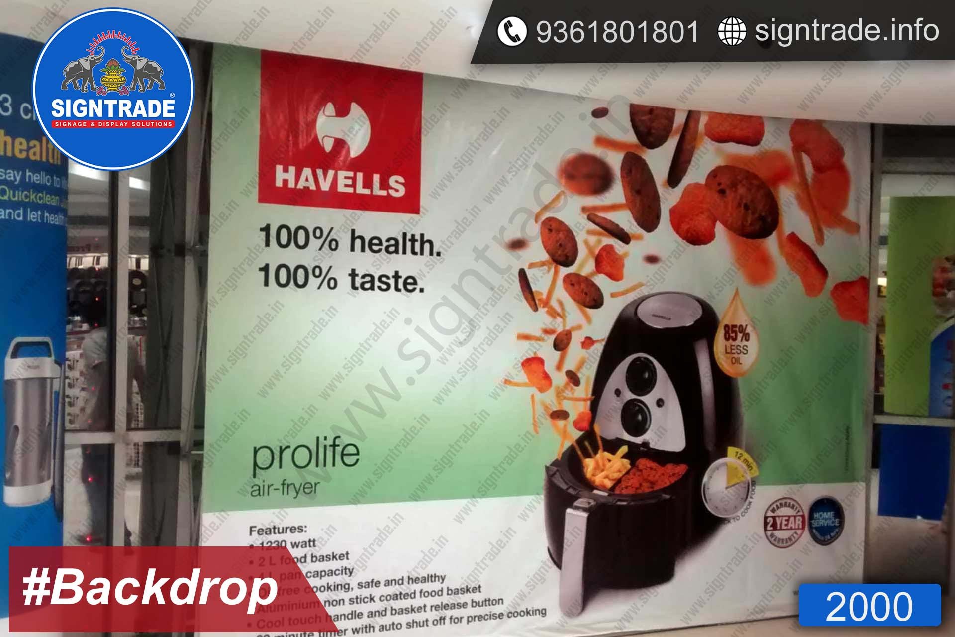 Havells Backdrop Display