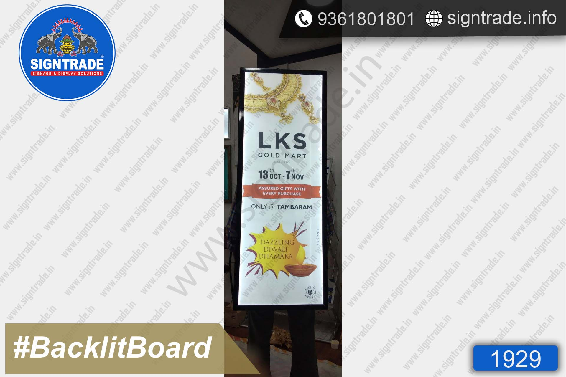 LKS Gold Mart Backlit Board