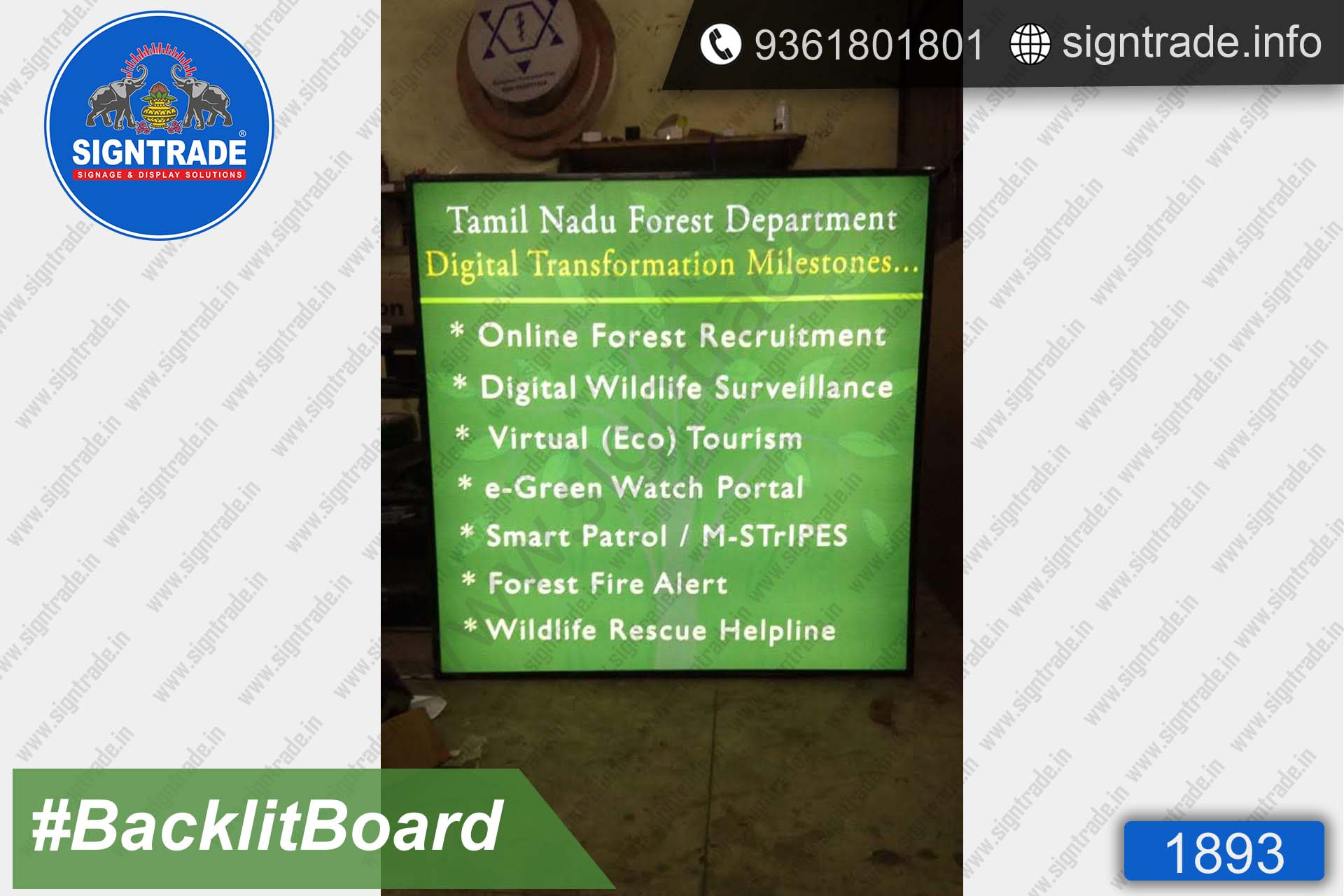 TamilNaduForestDepartment Backlit Board