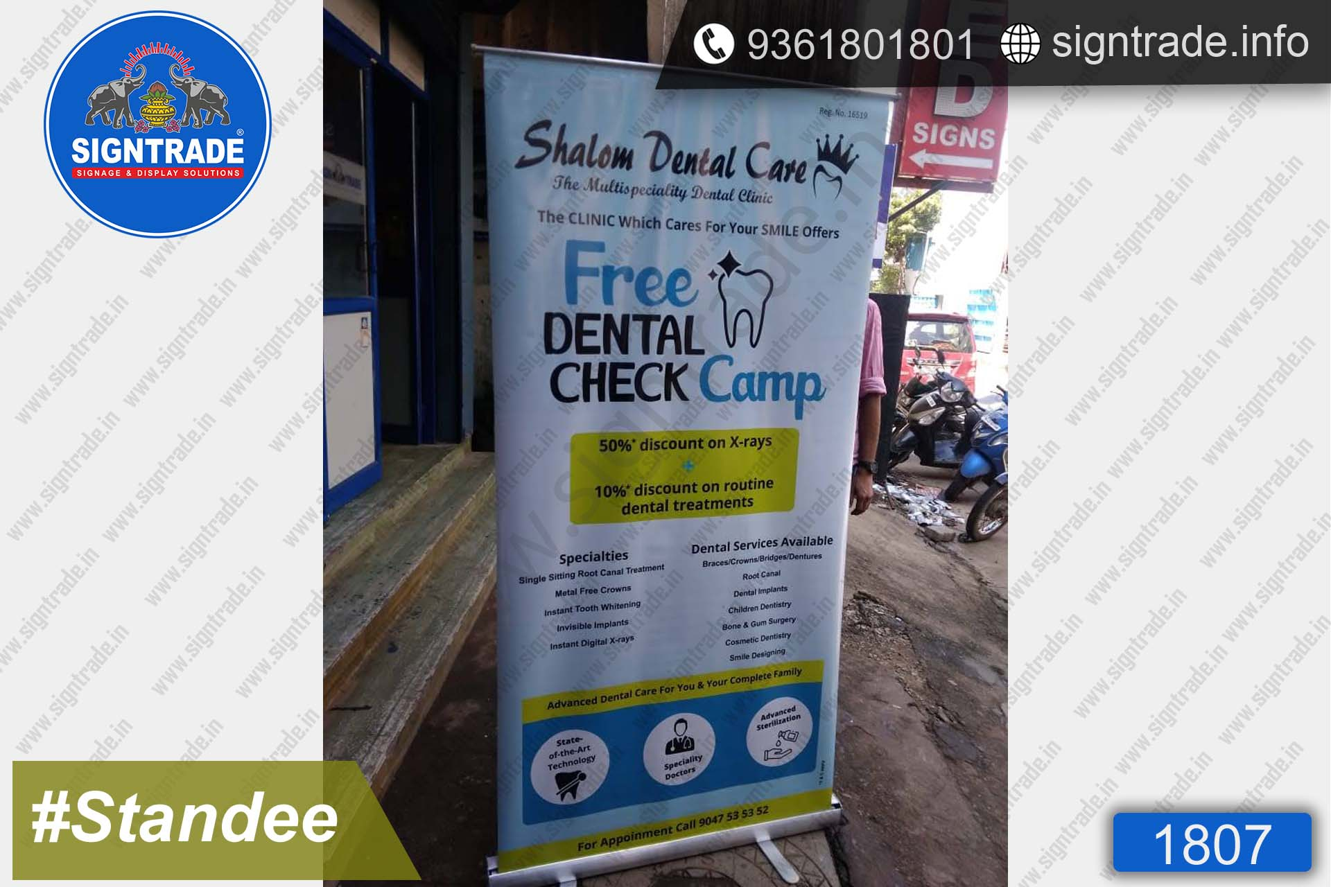 shalom dental care standee