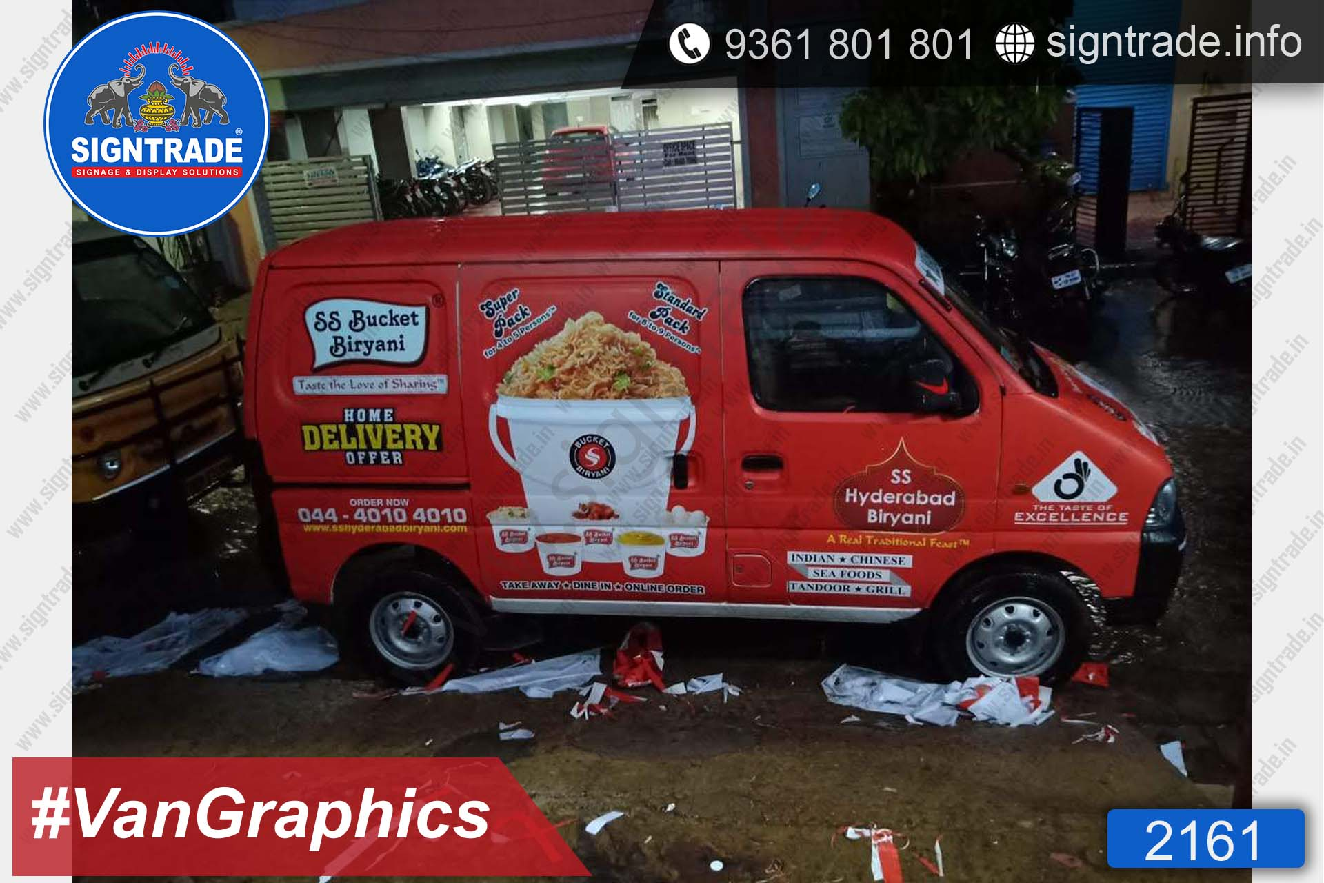 SS Hyderabad Briyani Van Graphics