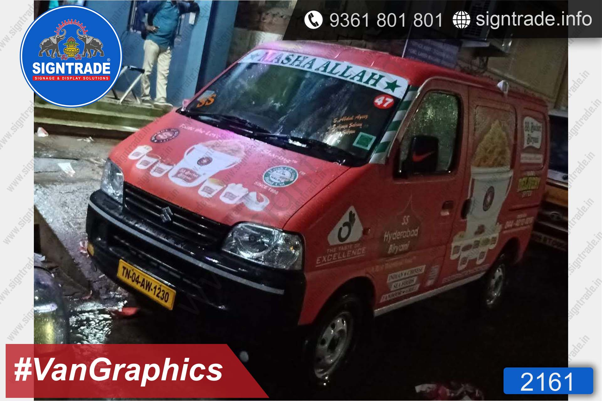 SS Hyderabad Briyani Van Graphics