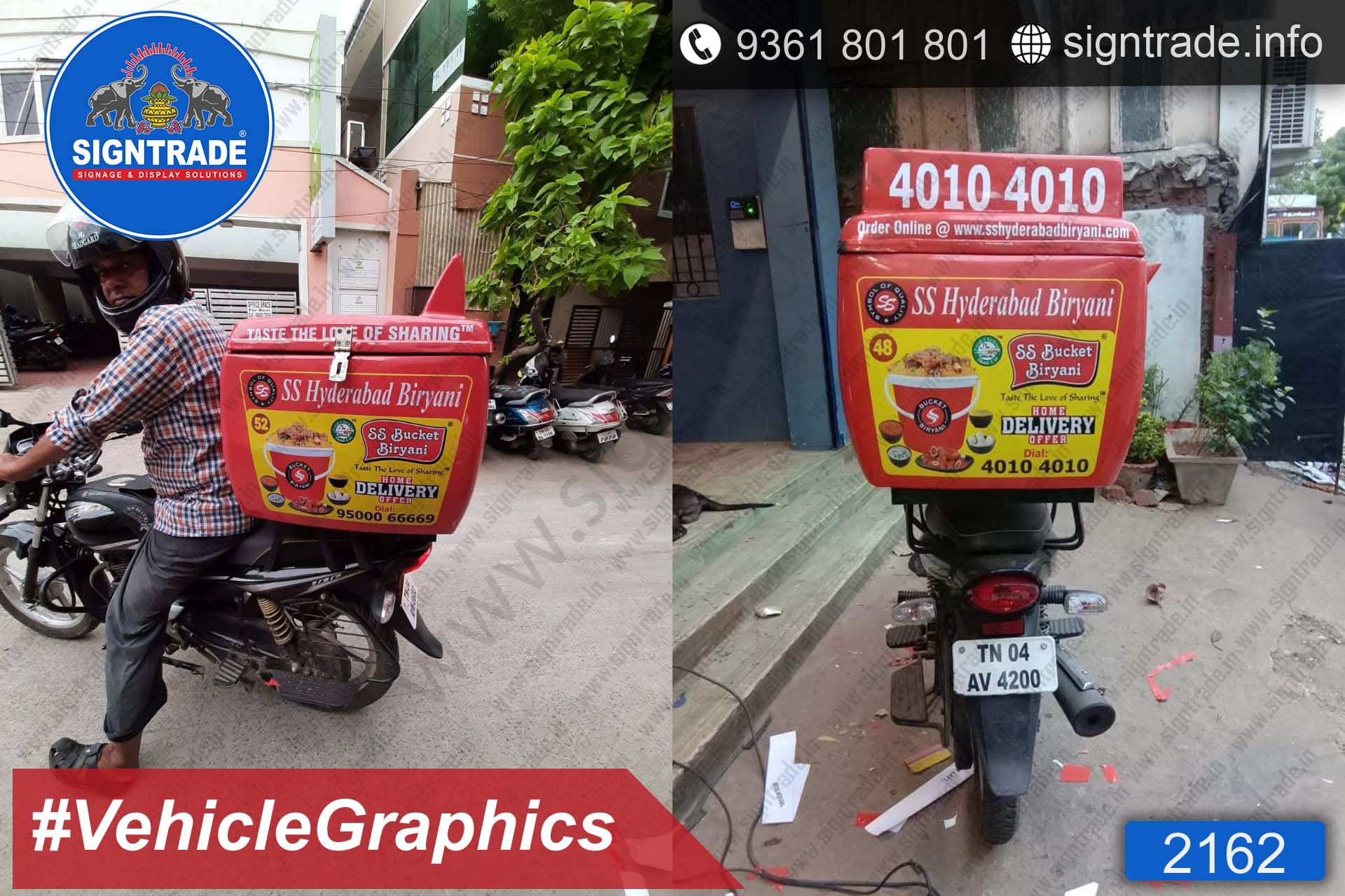 SS Hyderabad Briyani Bike Graphics