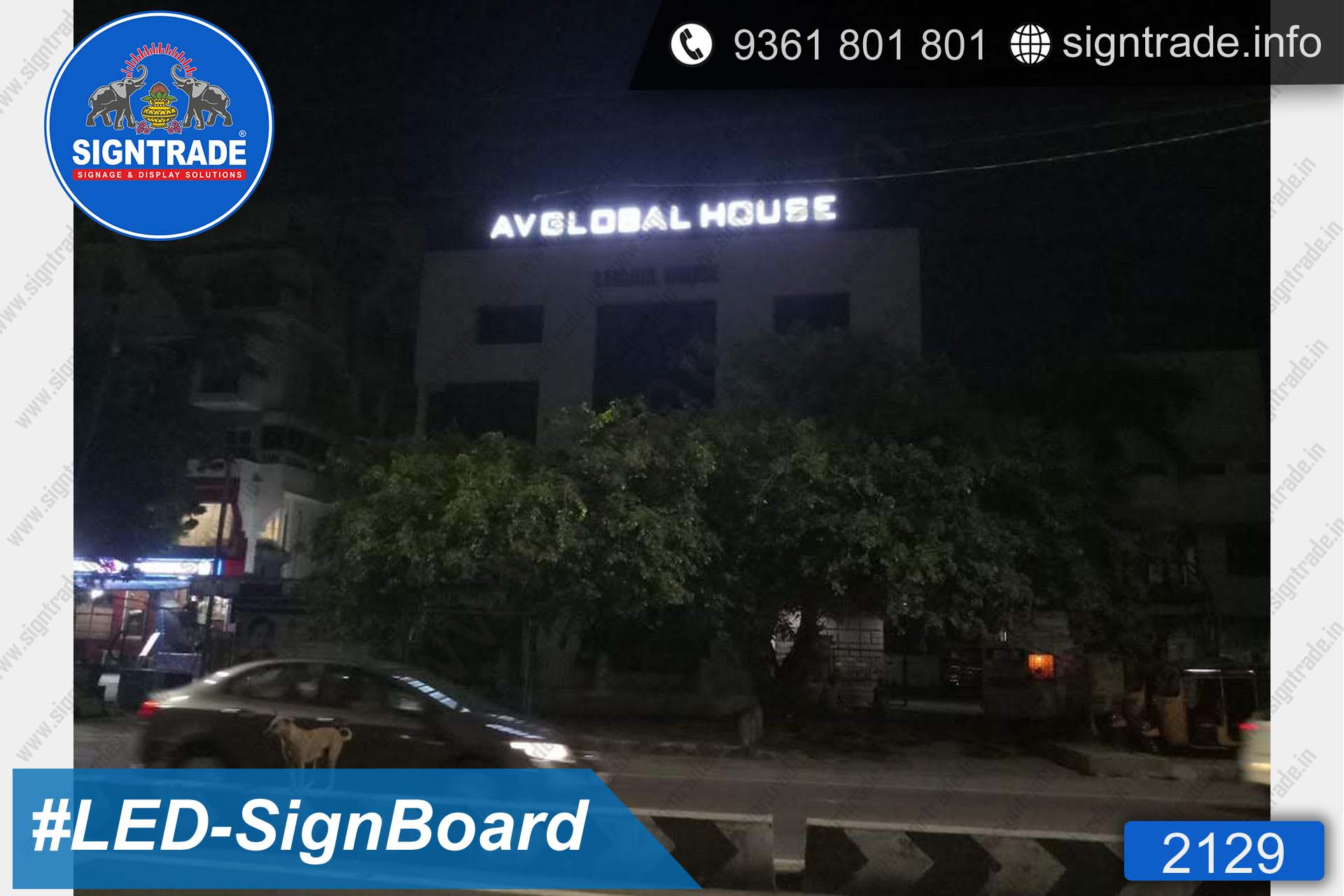 av global house led sign board