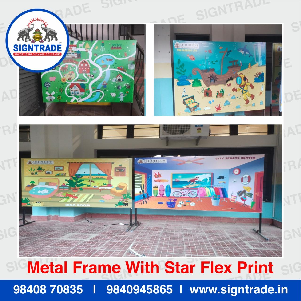 Metal Frame with Star Flex Print in Chennai